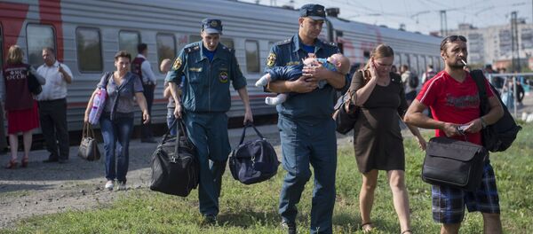 Refugees from Ukraine in Omsk Refugees from Ukraine in Omsk - Sputnik International