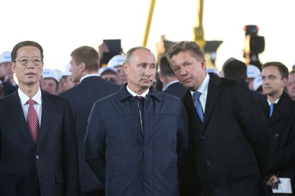 Russian President Vladimir Putin attended Gazprom’s groundbreaking ceremony for its construction of the Power of Siberia pipeline - Sputnik International