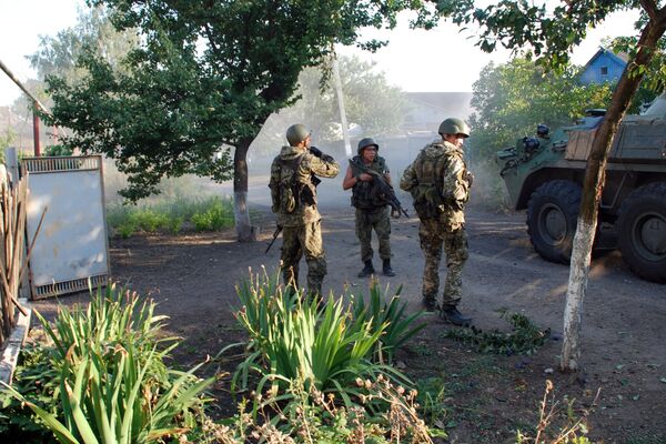 Donetsk People's Republic fighters in Ilovaisk, Ukraine. - Sputnik International