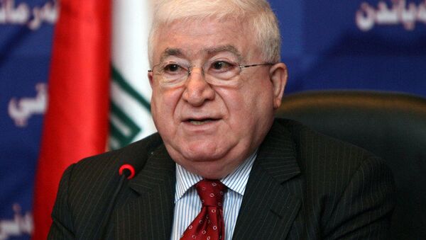 Iraqi President Fuad Masum says that Iraq needs qualified international aid, not the presence of foreign military to combat the Islamic State. - Sputnik International