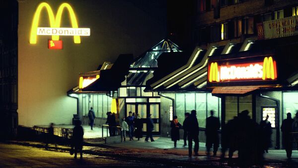 Archive photo of Russia's first McDonald's, which was temporarily closed earlier this year due to sanitary violations, but is set to be reopened later this month. - Sputnik International