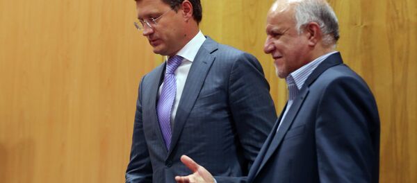 Russian Energy Minister Alexander Novak, left, and Iranian Oil Minister Bijan Zanganeh Russian Energy Minister Alexander Novak, left, and Iranian Oil Minister Bijan Zanganeh - Sputnik International