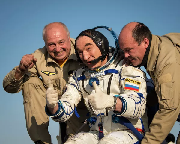 The descent capsule of Russia’s Soyuz TMA-12M manned spacecraft with international crew on board has successfully landed in Kazakhstan. - Sputnik International