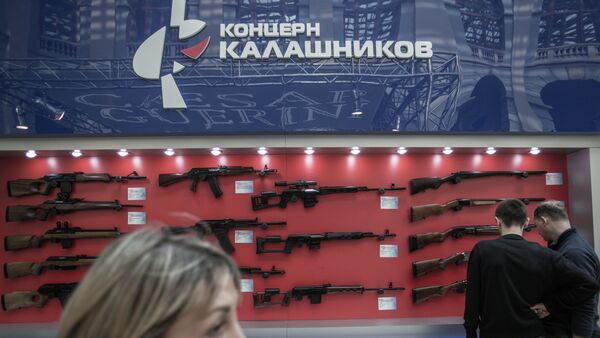 Stand of Kalashnikov Concern at 'Weapons and Hunting' excibition un Moscow. - Sputnik International