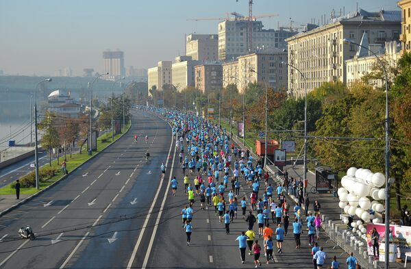 Participants of the Moscow marathon 2014. - Sputnik International