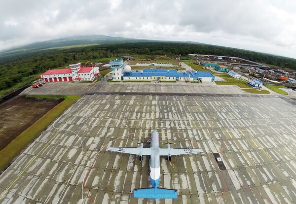 Airport which has been recently opened at Iturup Island. - Sputnik International