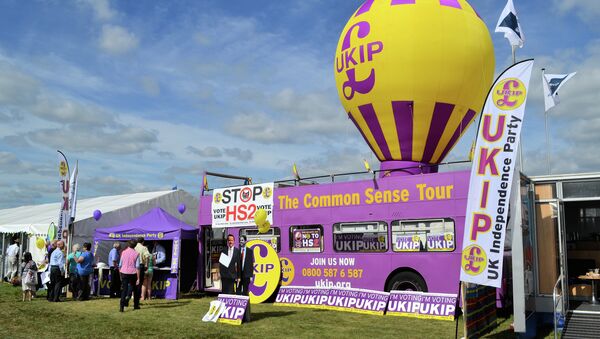The UKIP (or Poundland Party) stand at the Bucks County Show. - Sputnik International