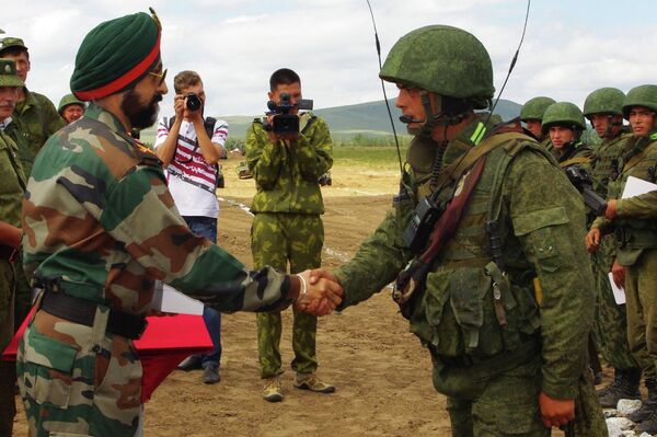 Joint Russian-Indian military drills Indra-2014 have been completed in Russia's Volgograd Region on Thursday. - Sputnik International