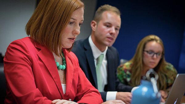 State Department Spokesperson Jen Psaki says the United States and Russia have a lot of areas, open for mutual cooperation despite the disagreement on the Ukrainian crisis, and it is up to Moscow now to determine further steps of its contribution to the fight against the Islamic State (IS). - Sputnik International