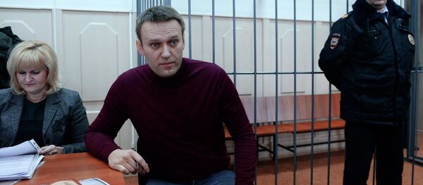 Opposition activist Alexei Navalny in the court. - Sputnik International