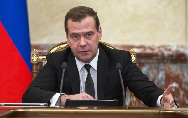 Russian Prime Minister Dmitry Medvedev at a meeting of the Government at the Government House. - Sputnik International