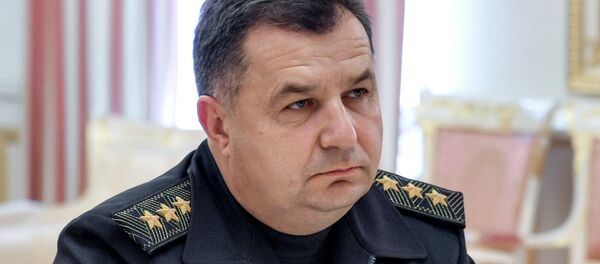 Ukrainian Defense Minister Stepan Poltorak Ukrainian Defense Minister Stepan Poltorak - Sputnik International