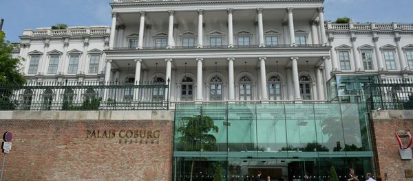 Picture shows Coburg Palais in Vienna,where Vice President of the European Commission Catherine Margaret Ashton talks with US Secretary of State John Kerry at the on July 13, 2014, for talks with foreign ministers from the six powers negotiating with Tehran on its nuclear programWestern foreign ministers from the P5+1 group of nations are expected in Austria to try and resolve differences with Iran over its nuclear program, a week before the deadline to strike a deal Picture shows Coburg Palais in Vienna,where Vice President of the European Commission Catherine Margaret Ashton talks with US Secretary of State John Kerry at the on July 13, 2014, for talks with foreign ministers from the six powers negotiating with Tehran on its nuclear programWestern foreign ministers from the P5+1 group of nations are expected in Austria to try and resolve differences with Iran over its nuclear program, a week before the deadline to strike a deal - Sputnik International