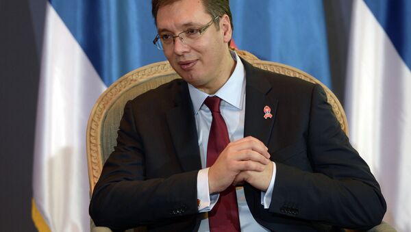 Serbia will never impose any sanctions on Russia, Prime Minister Aleksandar Vucic said Thursday. - Sputnik International