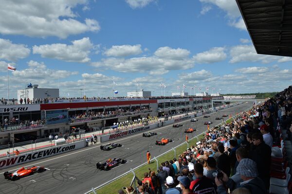 The Russian stage of the 2014 Formula Renault 3.5 Series at the Moscow Raceway track. - Sputnik International