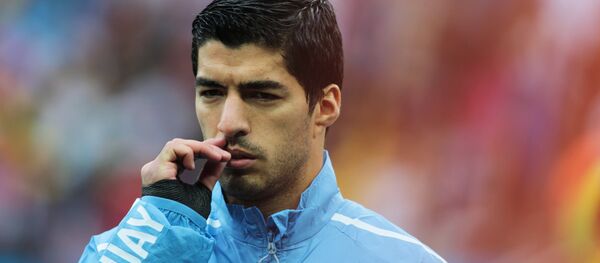 Игрок сборной Уругвая Луис Суарес Игрок сборной Уругвая Луис Суарес - Sputnik International