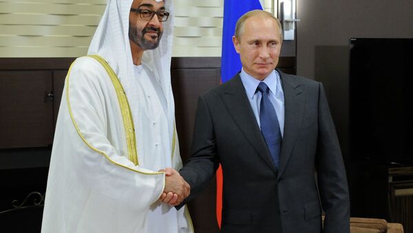 Russian President Vladimir Putin met with Gen. Mohammed bin Zayed bin Sultan Al Nahyan, the Crown Prince of Abu Dhabi, Thursday, discussing bilateral ties and the situation in the Middle East. - Sputnik International