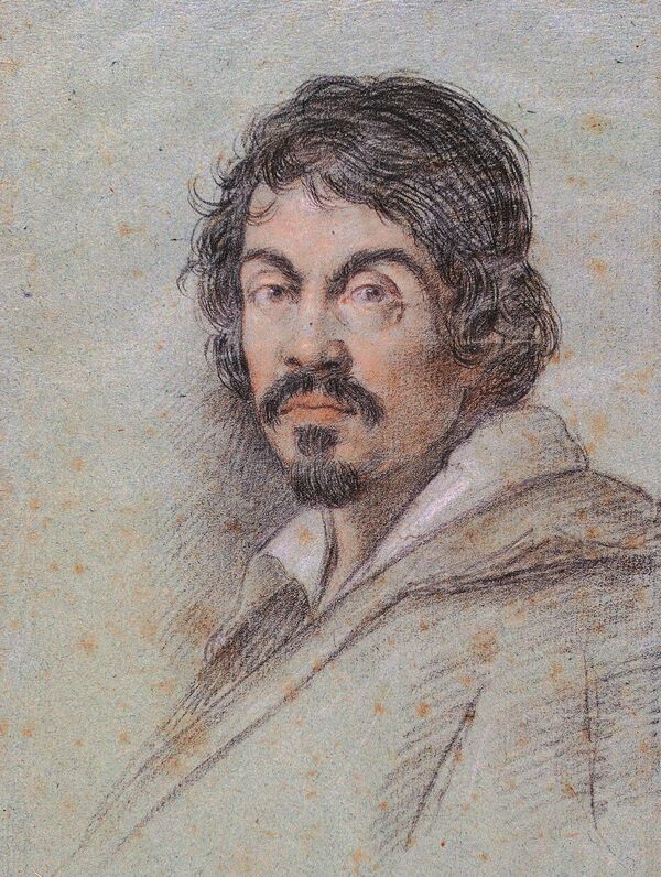 Chalk portrait of Caravaggio by Ottavio Leoni, circa 1621. - Sputnik International